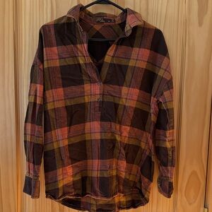 Prana Multicolor Plaid Shirt
